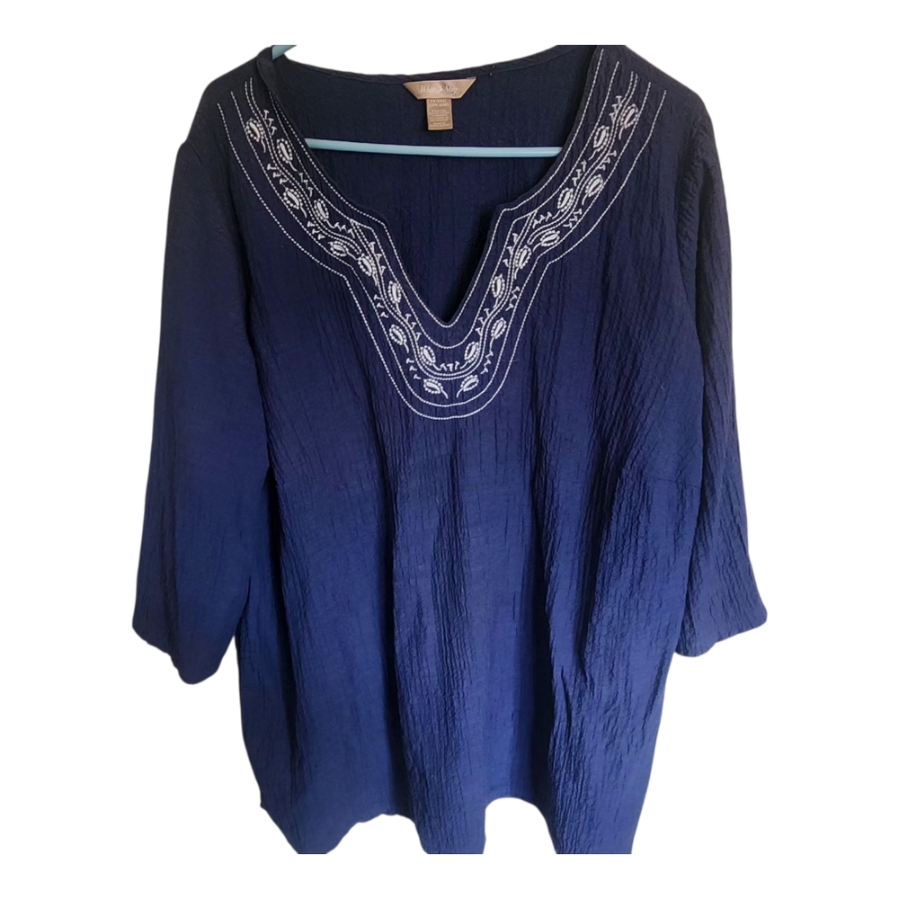 White Stag Vintage Womens Boho Blouse Size 2x Boho 2x